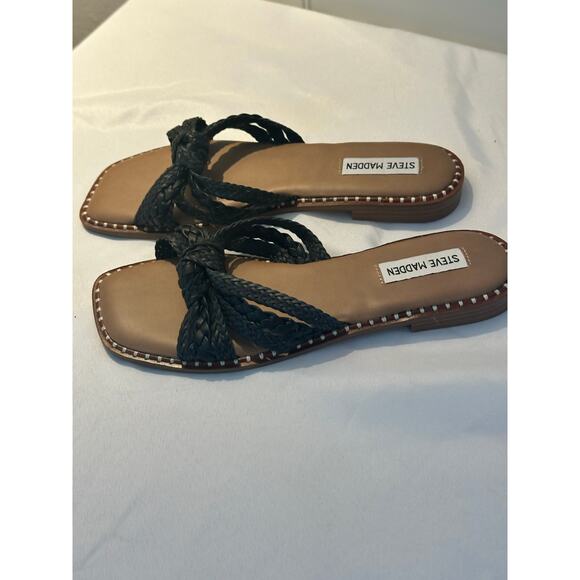 STEVE MADDEN KANDACE BLACK Slide SIZE 8 NWOT - Picture 3 of 4